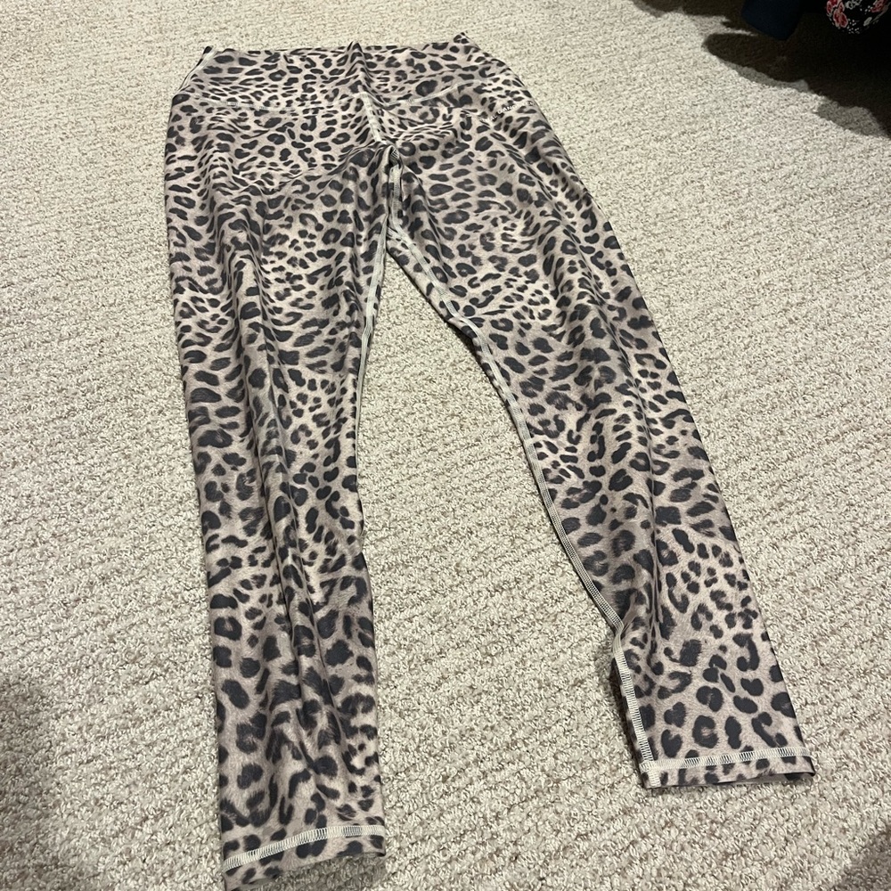 Spiritual gangster leopard print leggings, size large